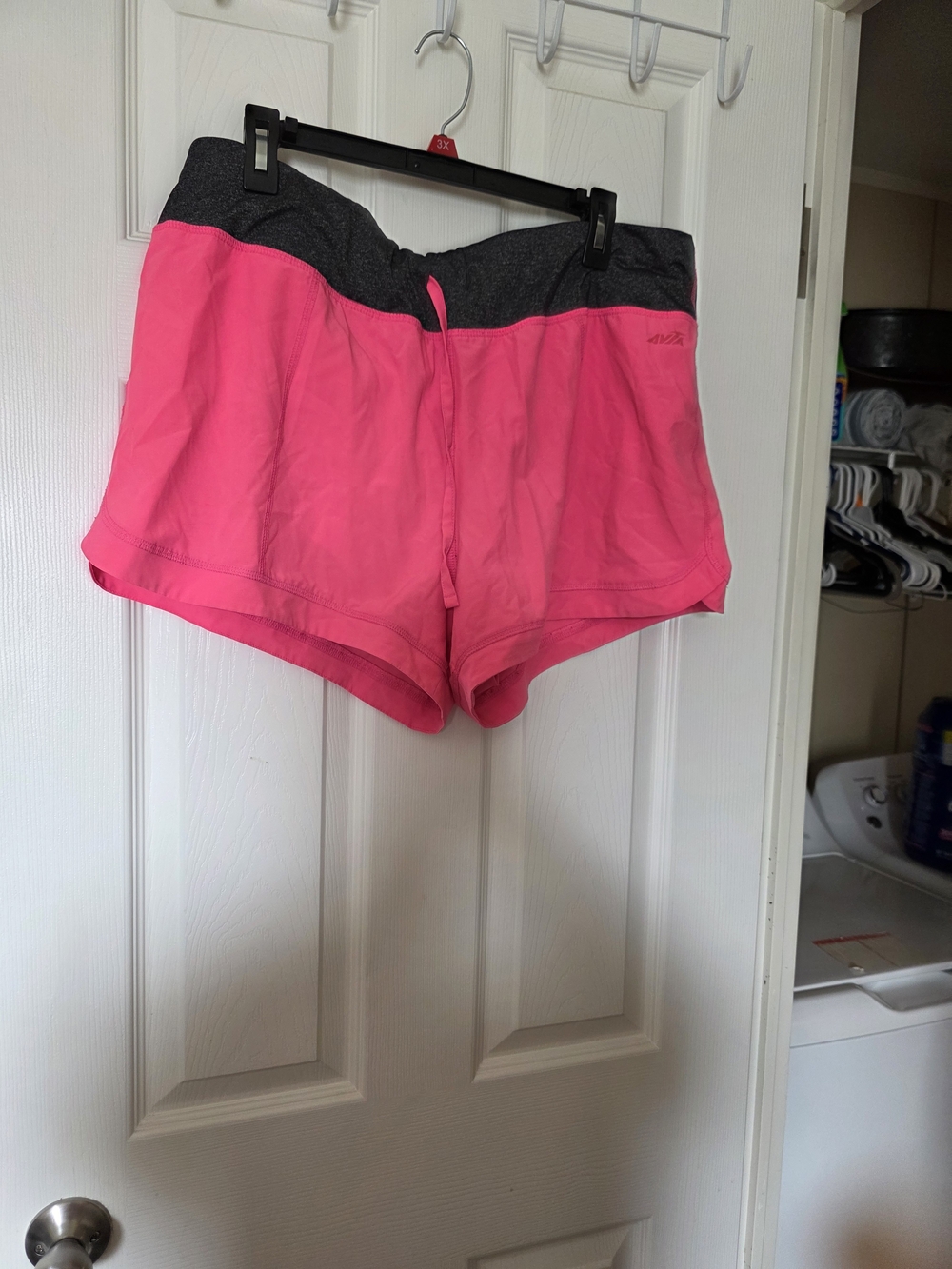 Women’s Pink Athletic Shorts with Charcoal Waistband